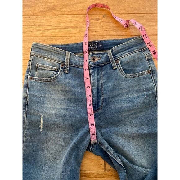 Lucky Brand Bridgette Skinny Womens mid-rise distressed frayed hem jeans sz 2/26 - Picture 10 of 11